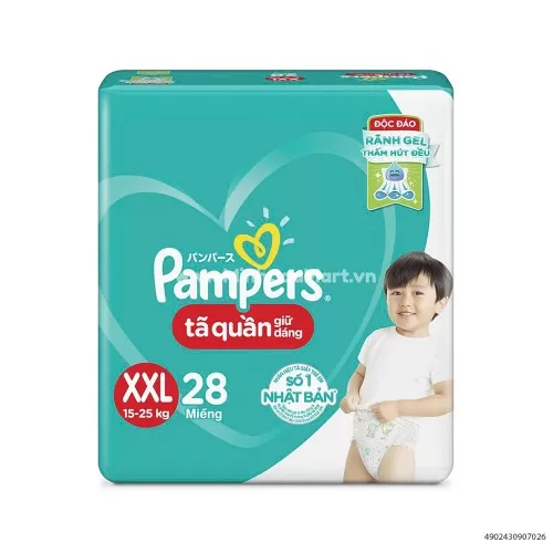 Tã Quần Pampers XXL 28 Miếng 15 - 25kg 