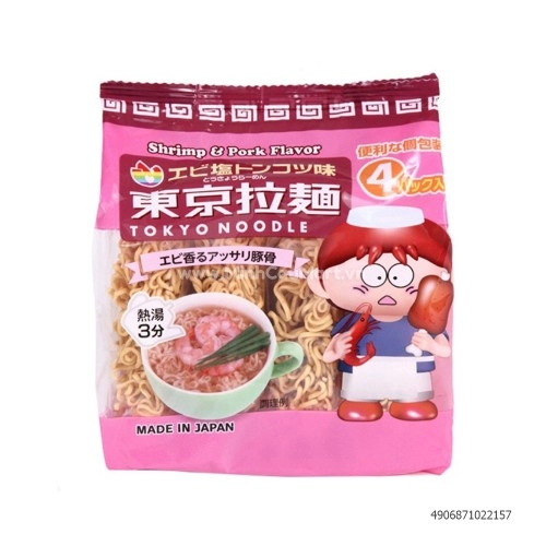 Mì Ăn Liền ăn dặm Tokyo Noodle Ramen Nhật Bản Cho Bé Gói 120g 4 vắt