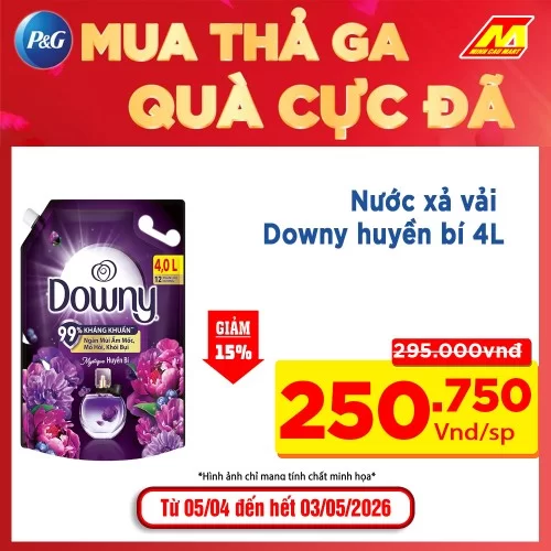 Nước xả vải Downy huyền bí 4L                                                                                                                                                                                                                             