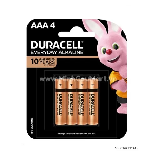 Pin tiểu Duracelll AAA4 vỉ 4 viên      Pin tiểu Duracelll AAA4 vỉ 4 viên