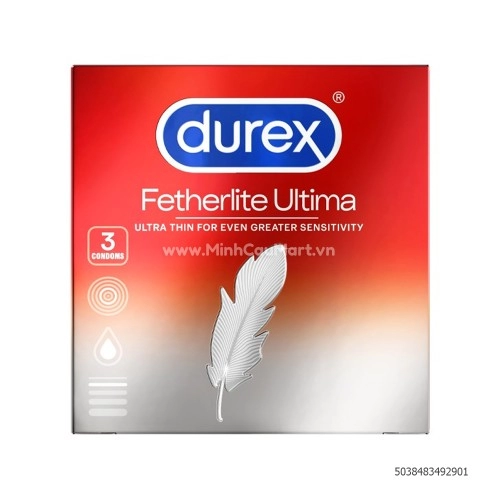 Bao cao su Durex Fetherlite Ultima 52mm hộp 3 cái