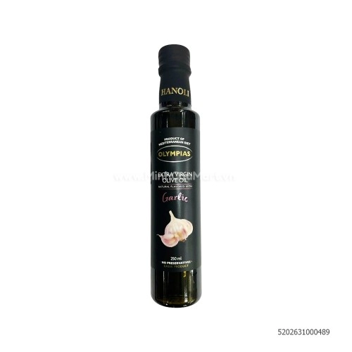 Dầu Oliu Olympias Vị Tỏi Chai 250ml Dầu Oliu Olympias Vị Tỏi Chai 250ml