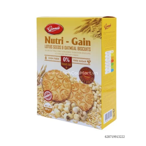 Bánh ăn kiêng Ginnie vị sen hộp 200g                                                                                                                                                                                                                      