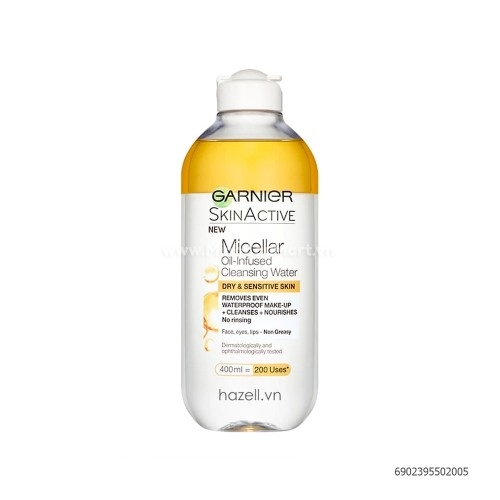 Tẩy trang Garnier màu trắng 400ml