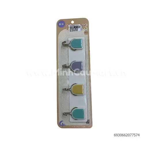 Vỉ dính tường 4 chiếc inox 7757                                                                                                                                                                                                                            Vỉ dính tường 4 chiếc inox 7757