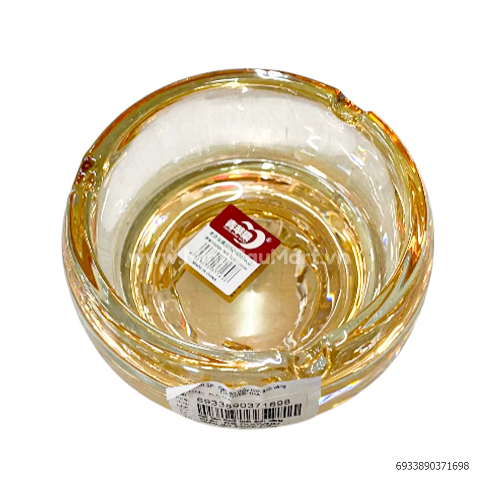 Gạt tàn thuỷ tinh ánh vàng DSYG006-1HA