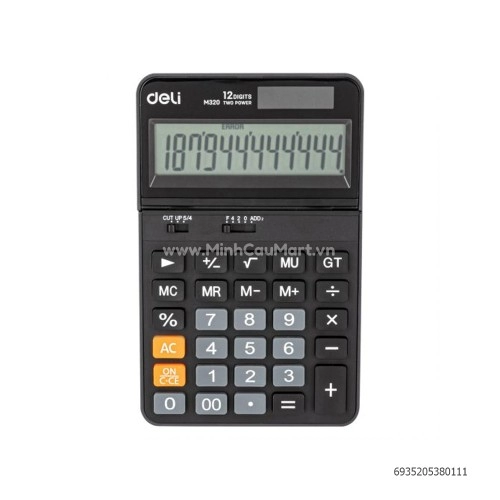 Máy tính DELi 12 số nhựa EM 320