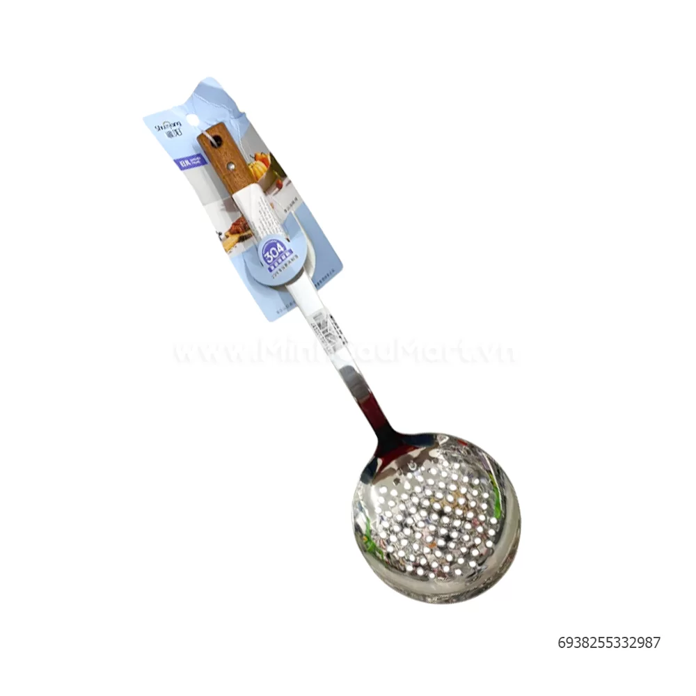 Vợt inox 304 cán gỗ QF-SY2006-3 Vợt inox 304 cán gỗ QF-SY2006-3