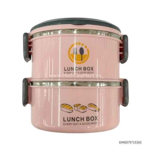 Cặp lồng inox bọc nhựa 550ml 2 tầng DM1536