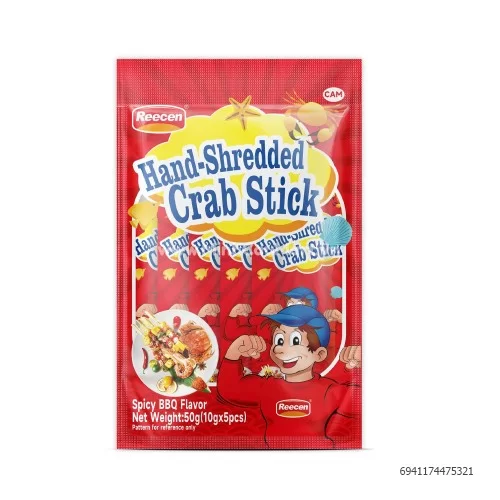 Thanh cua vị thịt nưỚng Reecen 50g                                                                                                                                                                                                                         Thanh cua vị thịt nưỚng Reecen 50g