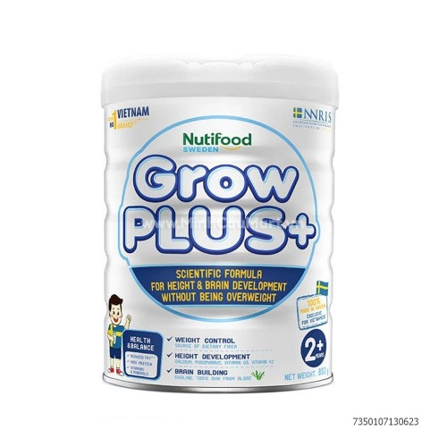 Sữa Bột GrowPlus+ tăng chiều cao và phát triển trí não cho bé trên 2 tuổi 850gr