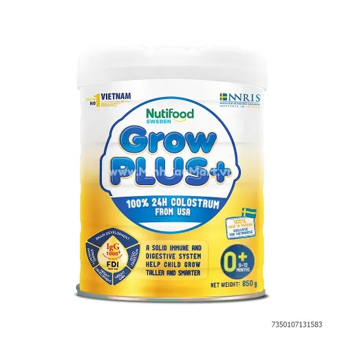 Sữa Bột Sữa Non Grow Plus 0+ 850g