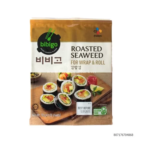 Rong biển nướng cuộn Gimbab Bibigo  Rong biển nướng cuộn Gimbab Bibigo