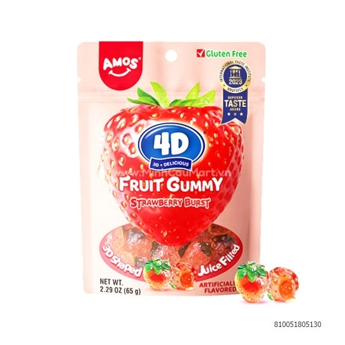 Kẹo dẻo 4D Amos có nhân 40g