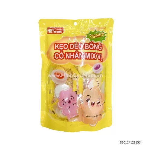 Kẹo dẻo bông có nhân Mix vị Risen 120g                                        