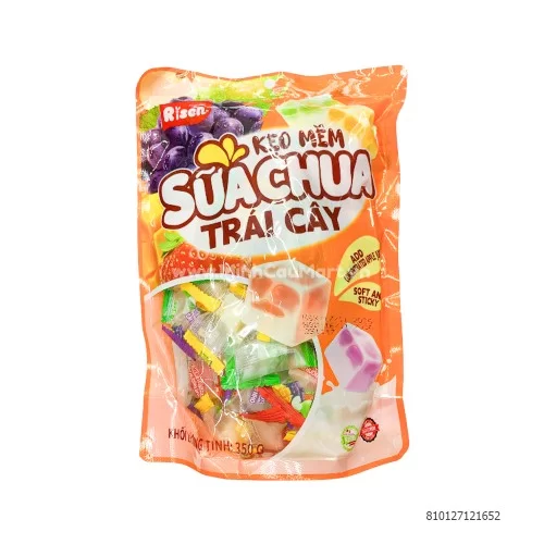 Kẹo mềm sữa chua trái cây Risen 350g                                                                                                                                                                                                                      