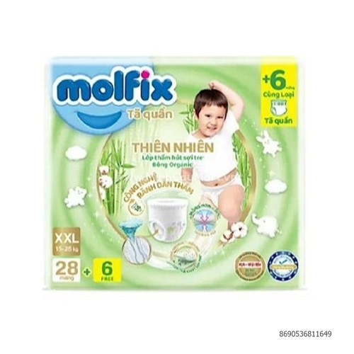 Tã quần molfix xxl 28M Tã quần molfix xxl 28M