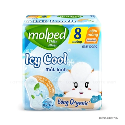 Băng Vệ Sinh Molped Icy Cool Không Cánh 8 Miếng