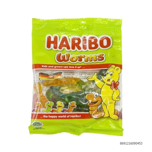 Kẹo Dẻo Haribo Worms 80G