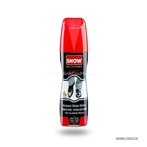 Xi nước làm bóng và dưỡng giày da SHOW 75ml- Đen