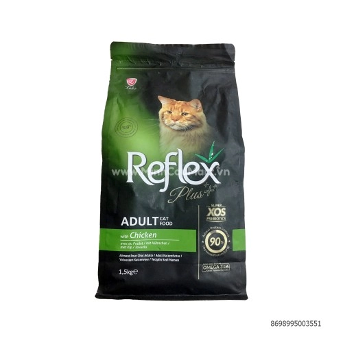 Thức ăn hạt mèo Reflex adult chicken 1.5kg