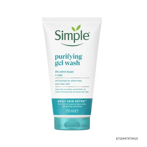 Simple SRM - Gel rửa mặt 150ML                                                                                                                                                                                                                            
