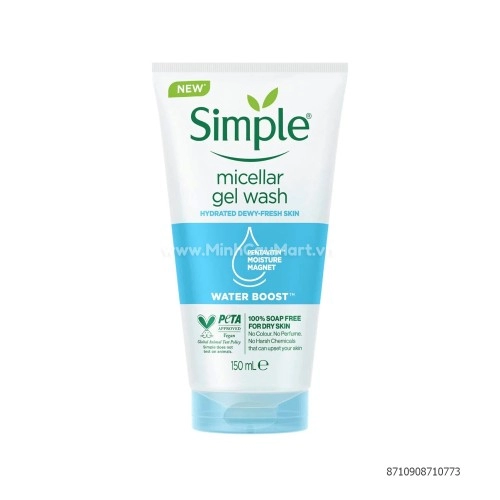 SIMPLE Gel rửa mặt Micellar 150ml