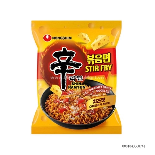 Mì Shin xào khô phô mai 136g Mì Shin xào khô phô mai 136g