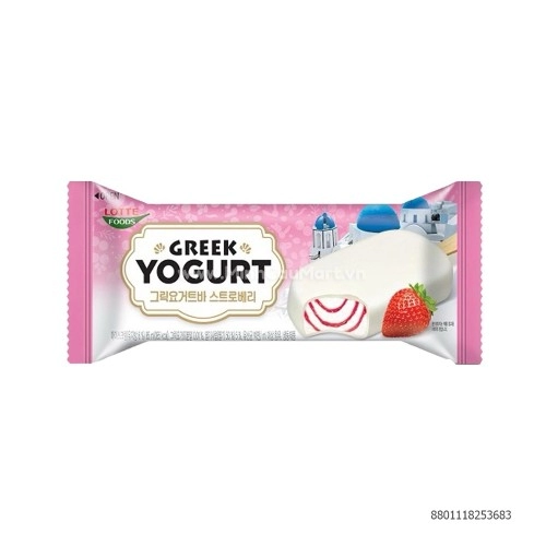 Kem sữa chua Hy Lạp dâu tây Lotte Greek Yogurt Strawberry Hàn Quốc 85ML Kem sữa chua Hy Lạp dâu tây Lotte Greek Yogurt Strawberry Hàn Quốc 85ML