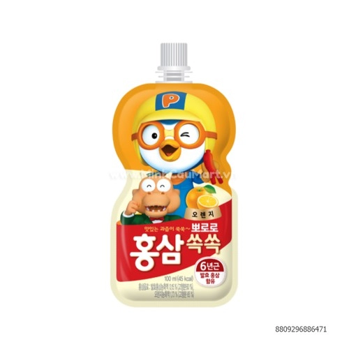 Nước uống Pororo hương cam túi 100ml