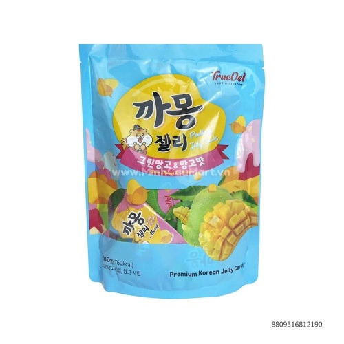 Kẹo Dẻo Bóc Vỏ TrueDel Hương Trái Cây Hàn Quốc 200gr