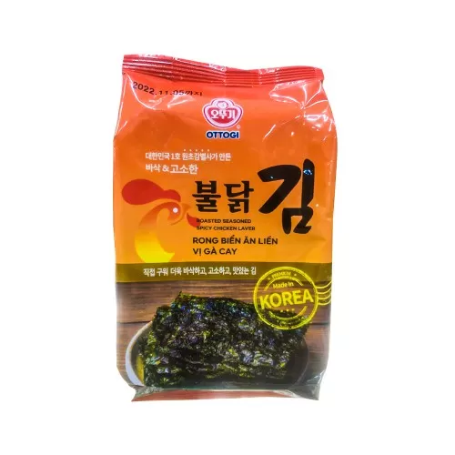 Rong Biển Ăn Liền Hàn Quốc Vị Gà Cay Ottogi 4g Rong Biển Ăn Liền Hàn Quốc Vị Gà Cay Ottogi 4g