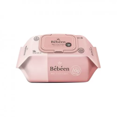 Khăn ướt Beebeen Light Hàn Quốc 100 tờ hồng nhạt 
