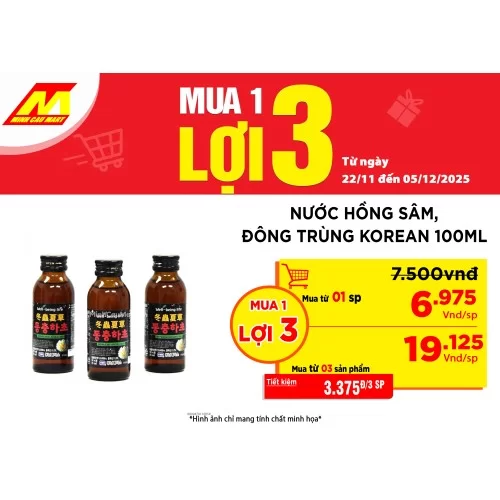 Nước Đông Trung Hồng Sâm Nhập Khẩu Hàn Quốc 100ML- Đen