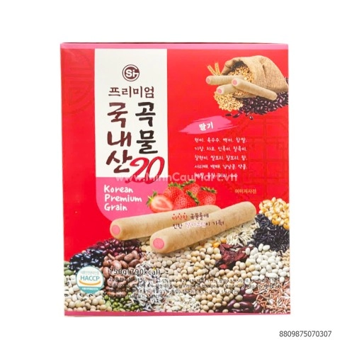Bánh 20 loại hạt cao cấp HQ vị dâu 150g Bánh 20 loại hạt cao cấp HQ vị dâu 150g