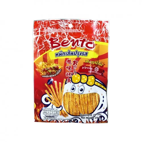 Snack mực tẩm gia vị vị cay ngọt Bento  Snack mực tẩm gia vị vị cay ngọt Bento