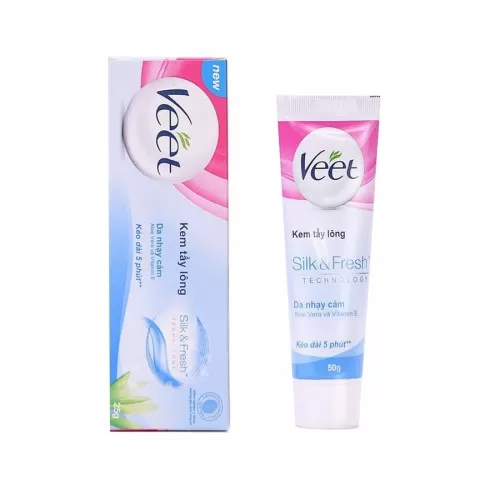 Kem Tẩy Lông cho da nhạy cảm Veet 50G  Kem Tẩy Lông cho da nhạy cảm Veet 50G