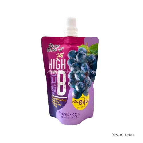 Nước thạch jelly GUMI GUMI Vitamin B vị nho 135g