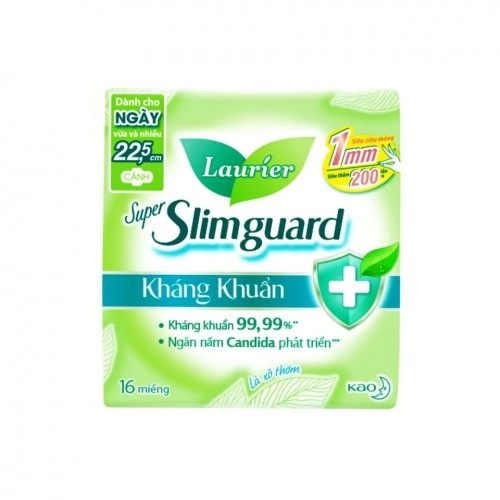 Băng Vệ Sinh Laurier Super Slimguard ChoNgày Nhiều Kháng Khuẩn Siêu Mỏng 1mm 16 Miếng Băng Vệ Sinh Laurier Super Slimguard ChoNgày Nhiều Kháng Khuẩn Siêu Mỏng 1mm 16 Miếng