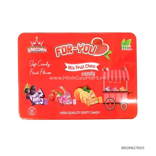 Kẹo hoa quả For You- hộp thiếc 308g                               