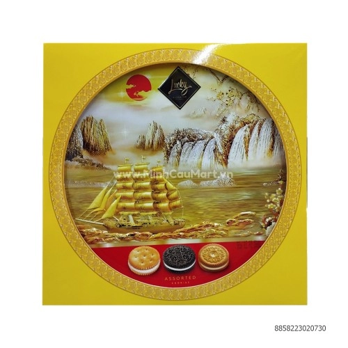 Bánh Quy Tổng Hợp Lucky 350g Hộp Vàng  Bánh Quy Tổng Hợp Lucky 350g Hộp Vàng