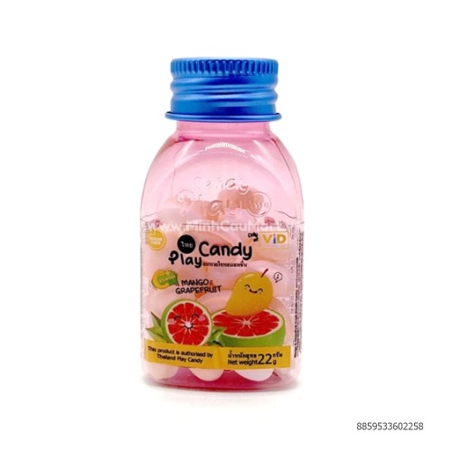 Kẹo Thơm Miệng Play Candy Vị Xoài Bưởi 22g