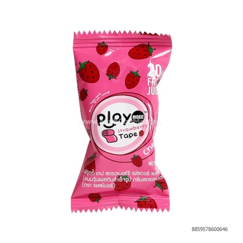 Kẹo Dẻo Cuộn Playmore Vị Dâu 21G