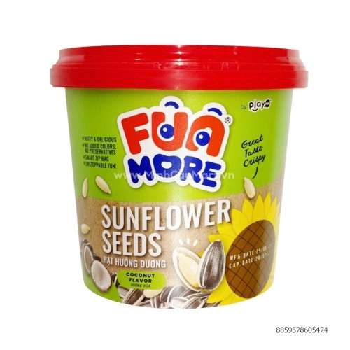 Xô hạt hướng dương vị dừa Funmore 340g Xô hạt hướng dương vị dừa Funmore 340g