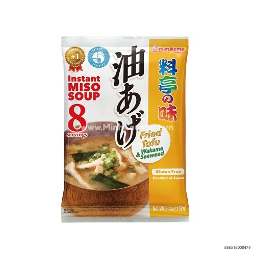 Soup Rong Biến Miso Ăn Liền Wakame Nhật 152g Gói Cam