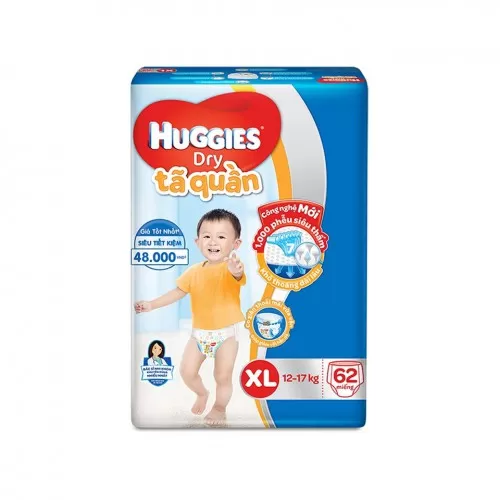 Tã quần Huggies Size XL 62 miếng  Tã quần Huggies Size XL 62 miếng