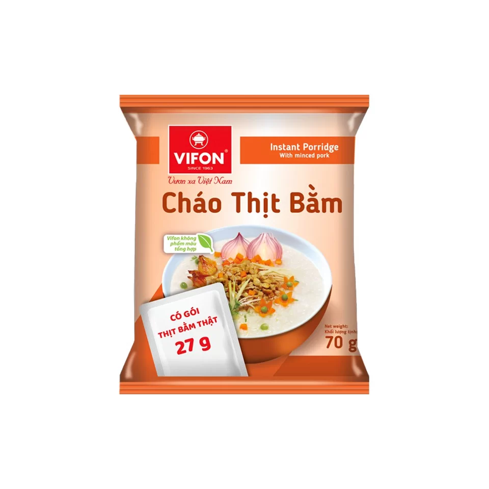 cháo thịt bằm ăn liền vifon có thịt 70g 