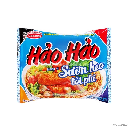 Mì Tôm Hảo Hảo Vị Sườn Heo Tỏi Phi 75g  Mì Tôm Hảo Hảo Vị Sườn Heo Tỏi Phi 75g