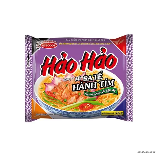 Mì Tôm Hảo Hảo Vị Sa Tế Hành Tím 75g  Mì Tôm Hảo Hảo Vị Sa Tế Hành Tím 75g