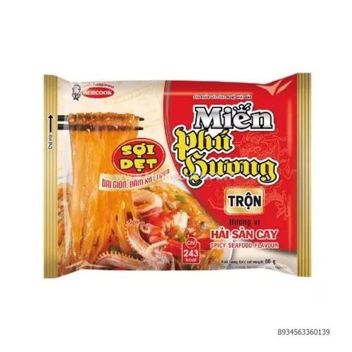 Miến trộn Phú Hương Acecook hải sản cay gói 65g Miến trộn Phú Hương Acecook hải sản cay gói 65g